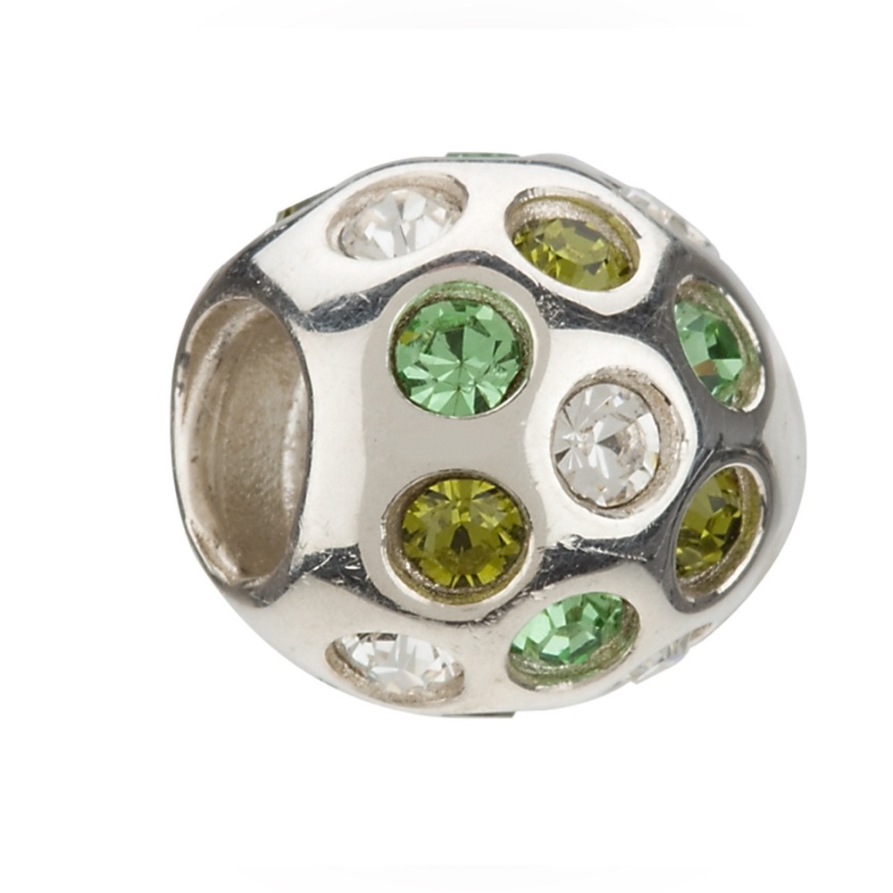 Chamilia 925 Sterling Silver Peridot and Swarovski Crystal Bead